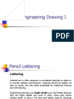 Pencil Lettering Engineering Drawing
