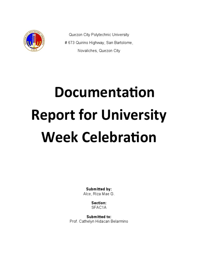 University Week Celebration Report | PDF | Technology & Engineering