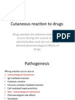 Cutaneous reaction to drugs