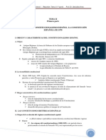 RESUMEN TEMA II 1 Parte DERECHO CONSTITUCIONAL I. CURSO 2020-2021