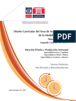 NIVEL SECUNDARIO Diseno Curricular Artes Aplicadas Diseno y Produccion Artesanal 08 2020 PDF