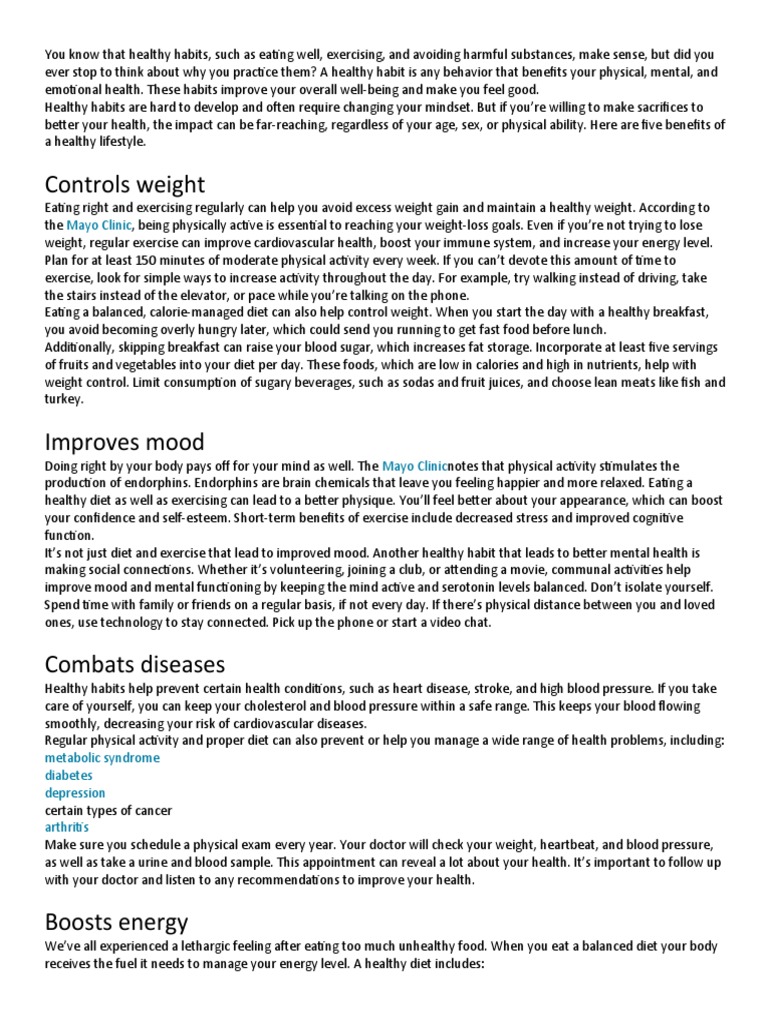 Controls Weight Mayo Clinic PDF Proteins Healthy Diet