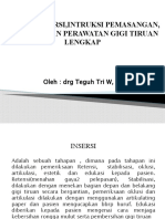 Insersi Dan Instruksi Pemasangan Gigi Tiruan Lengkap Translate