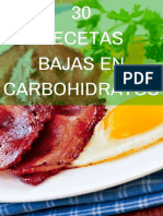 30 Recetas Bajas en Carbohidratos