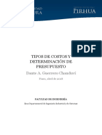 Tipos de Costos y Determinacion Del Presupuesto PDF