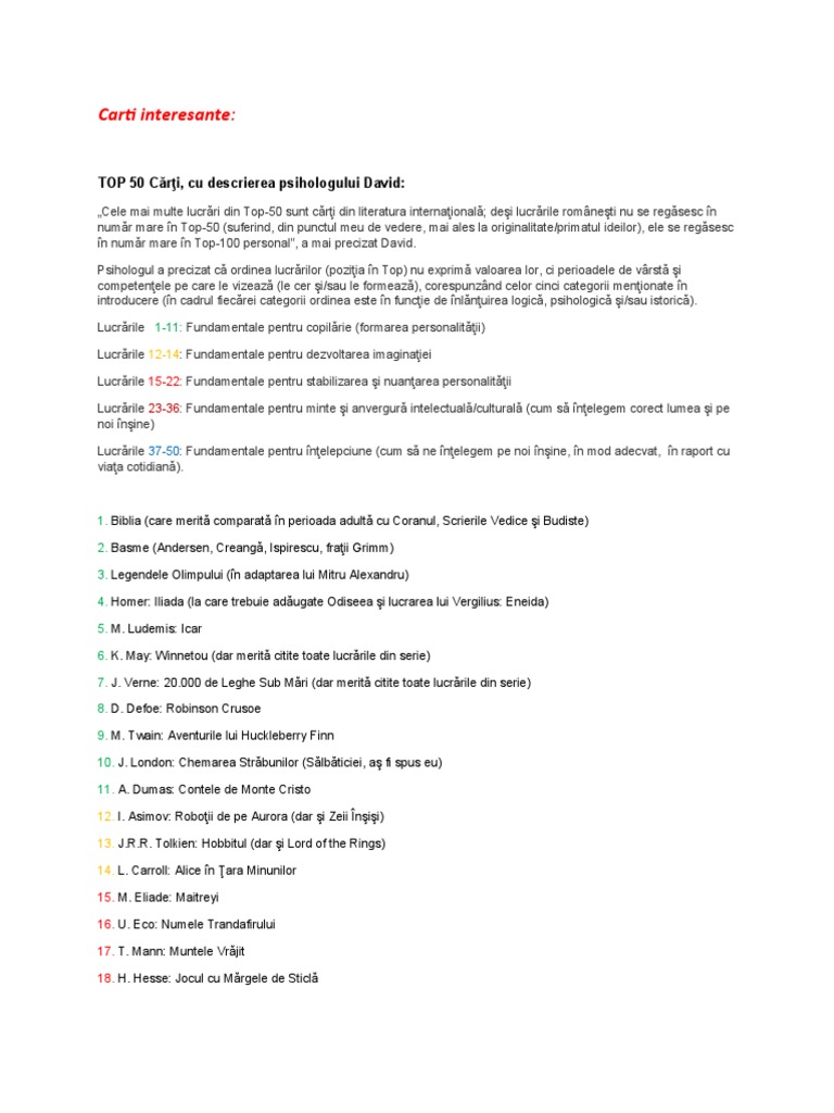 Carti Interesante | PDF