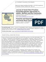 Journal of Social Work Practice: Psychotherapeutic Approaches in Health, Welfare and The Community
