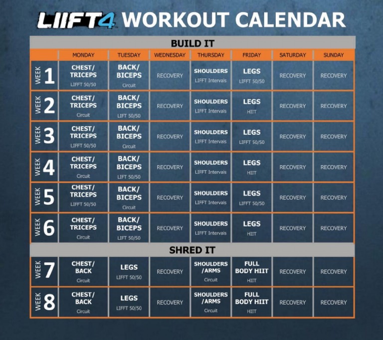 LIIFT4 Workout | PDF