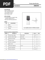 Silicon NPN Power Transistors: Savantic Semiconductor Product Specification