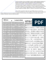 Sopa de Letras Relacionadas Con Los Mitos