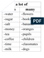 Many and Much - Quantifiers