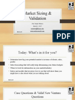 Market Sizing & Validation: Prof. Mark Wolters March 3, 2017 Mwolter@illinois - Edu