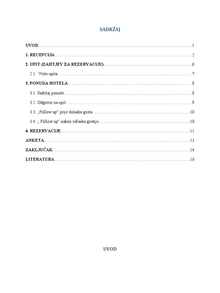 Upit I Odjava | PDF