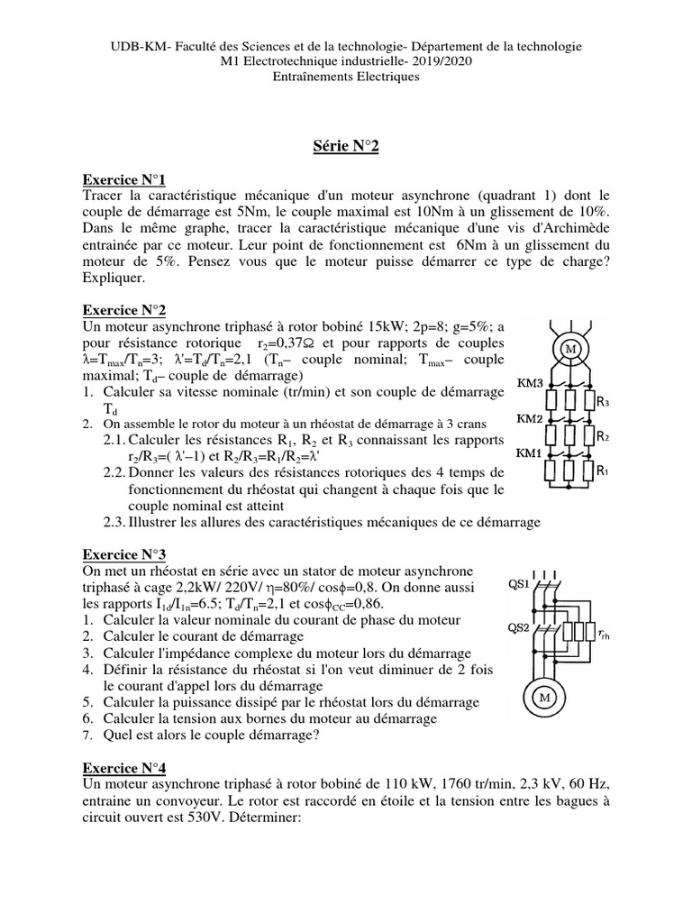 TD2 EE Benallal | PDF | Composants électriques | Grandeur physique