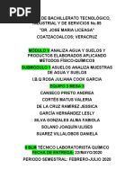 Reportes de Práctica 2. Agua y Suelos