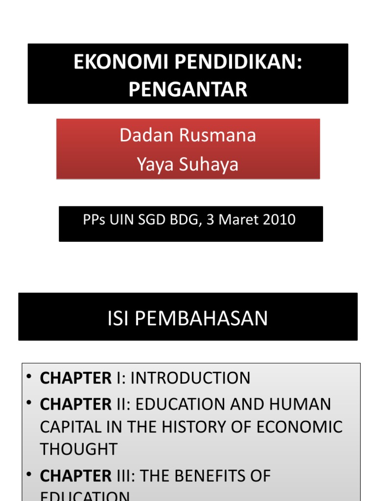 Ekonomi Pendidikan