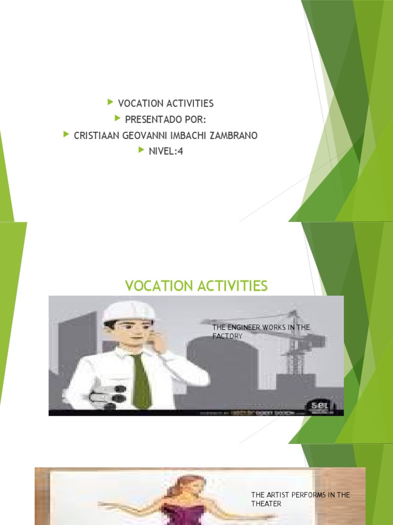 Vocation Activities and Professions Guide | PDF