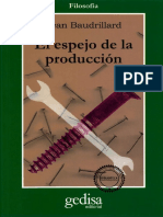 Baudrillard Jean - El Espejo de La Produccion PDF