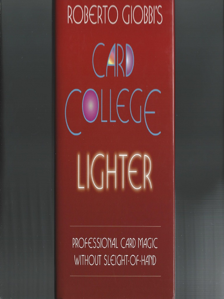 Roberto Giobbi Card College Lighter PDF PDF