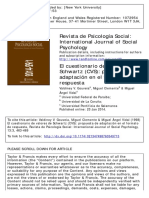 El Cuestionario de Valores de Schwartz (CVS) - Propuesta de Adaptación en El Formato de Respuesta - Gouveia (1998)