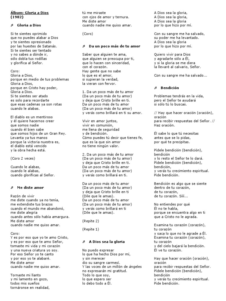 Letras de Alabanzas de Danny Berrios | PDF | Oración | Cristo (título)