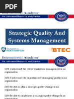 Strategic Quality and Systems Management