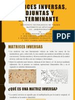 Matrices Inversas, Adjuntas y Determinante