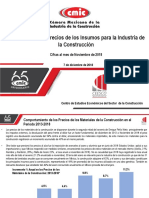 Tendencia en Los Precios de Materiales de La Construcción A Noviembre 2018 PDF