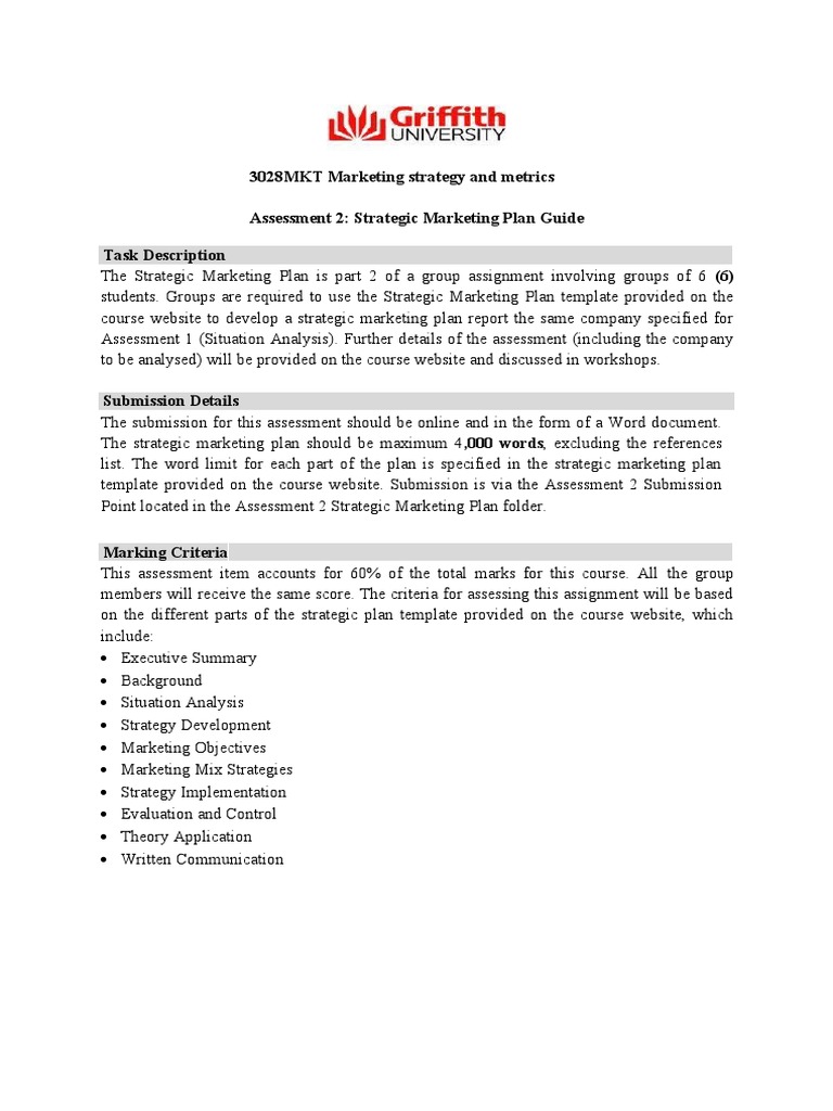 Tri2 20 Guidelines 3028mkt Strategic Marketing Plan Pdf