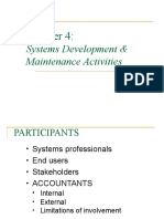 Systems Development & Maintenance Activities