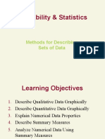 Probability & Statistics: Methods For Describing Sets of Data