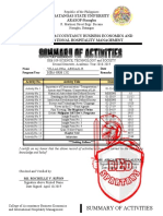 Batangas State University ARASOF-Nasugbu: Summary of Activities