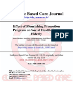 Evidence Based Care Journal: Effect of Flourishing Promotion Program On Social Health in The Elderly
