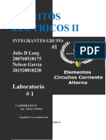 GUÍA DE LABORATORIO No 1 - Elementos de Circuito en Corriente Alterna