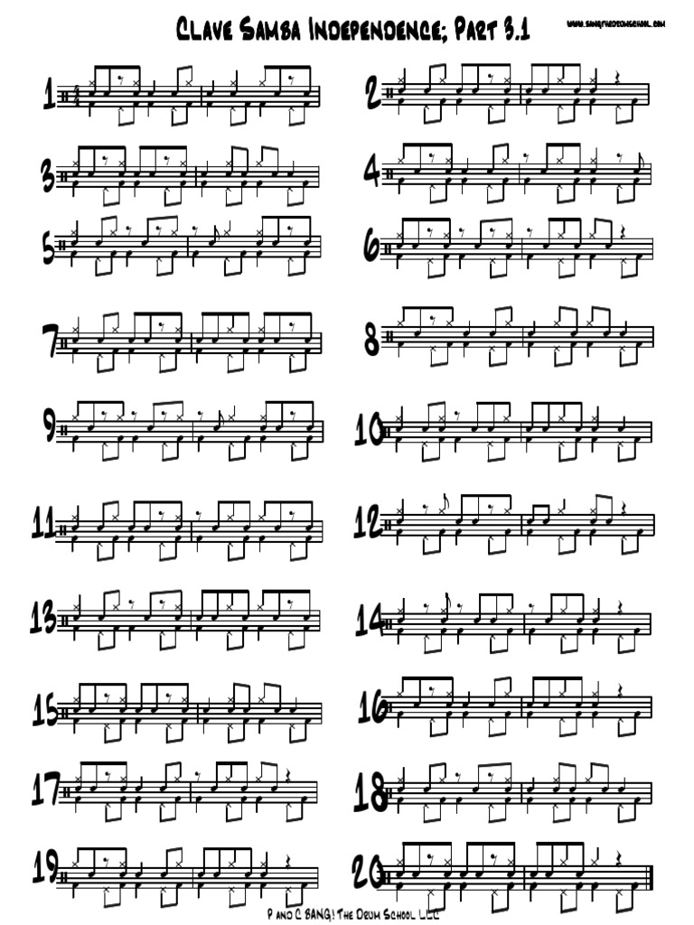 Clave Samba Independence Part 3 Point One | PDF