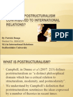 What Has Postructuralism Contributed To International Relations