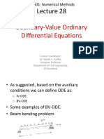 Boundary-Value Ordinary Differential Equations: CE 601: Numerical Methods