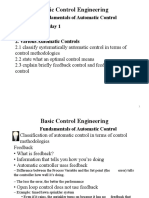 Basic Control Engineering: Fundamentals of Automatic Control Auto 1: Week 2 Day 1 2. Various Automatic Controls