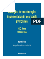 Strategies For Search Engine Implementation in A Corporate Environment
