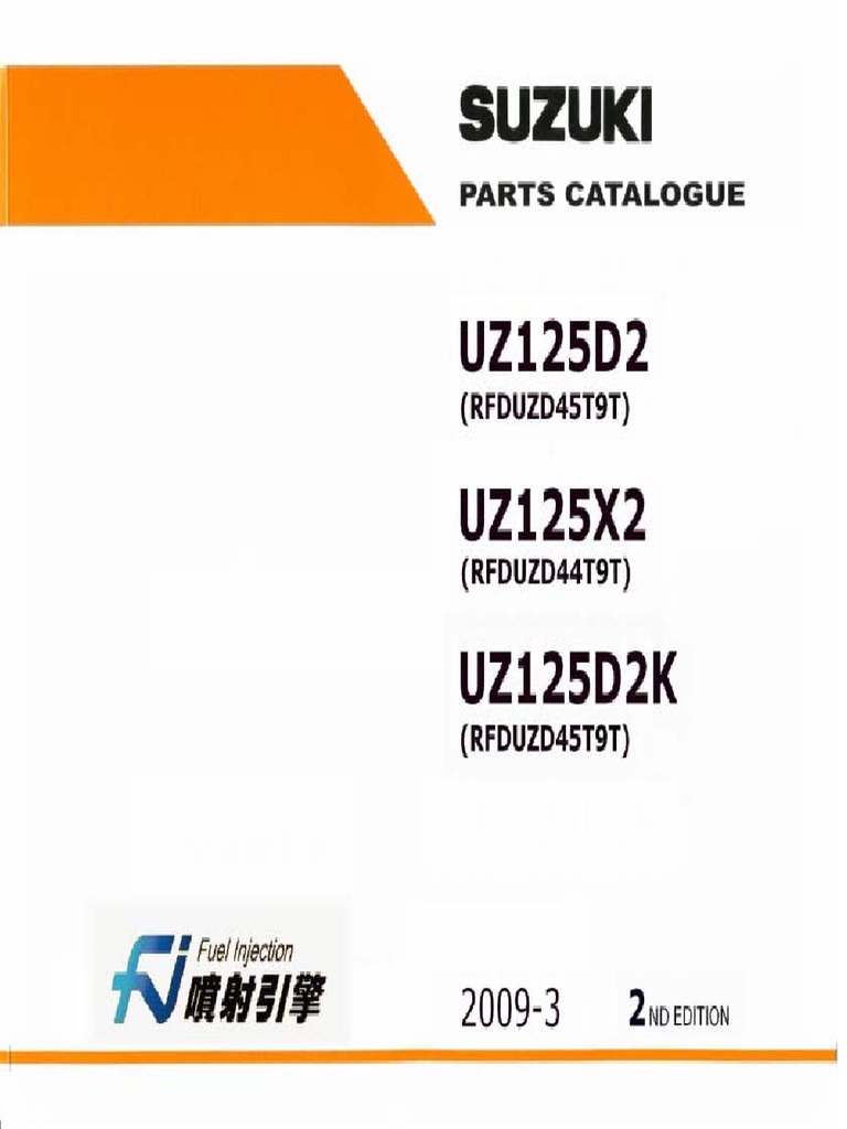 Suzuki Address z125 Parts Manual | PDF | Engine Technology 