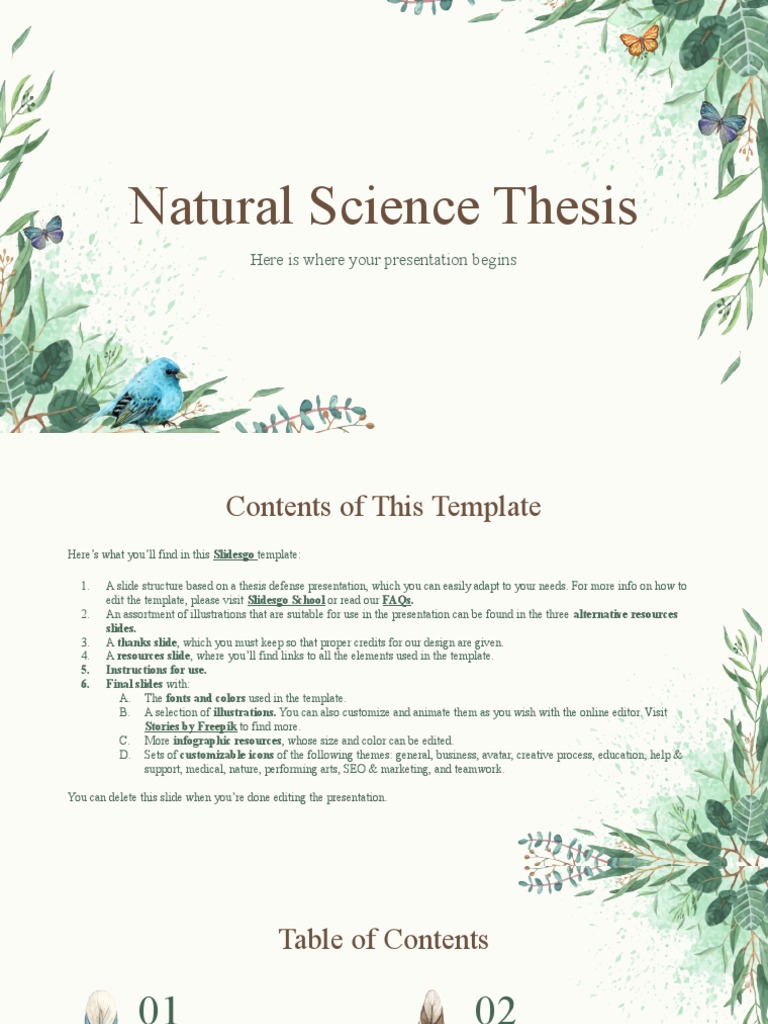 Natural Science Thesis By Slidesgo Pdf Planets Solar System