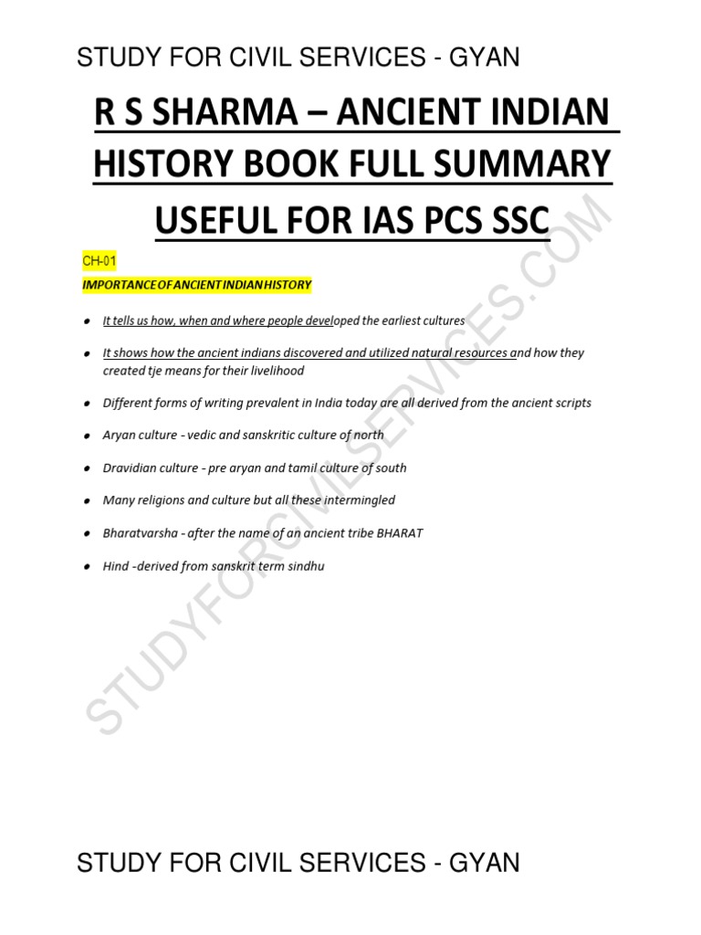 ANCIENT INDIAN HISTORY SUMMARY PDF visual data 7
