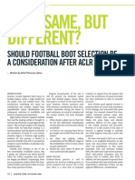 Same Same, But Different?: Should Football Boot Selection Be A Consideration After Aclr