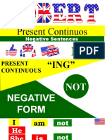 Present Continuous NEGATIVE