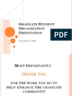 Graduate Student Organization Orientation 2010