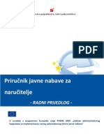 Priručnik JN za naručitelje-RADNI PRIJEDLOG