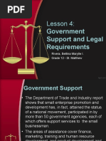Government Support and Legal Requirements