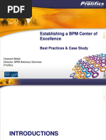 Establishing A BPM Center of Excellence: Best Practices & Case Study