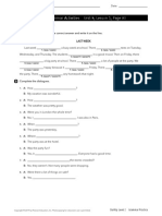 Startup Level 2 Grammar Activities Unit 8, Lesson 1, Page 90