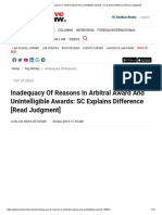 Inadequacy Of Reasons In Arbitral Award And Unintelligible Awards_ SC Explains Difference [Read Judgment]